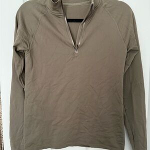 Olive Green Quarter-Zip Pullover